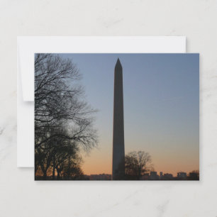 Carte Monument à Washington au coucher du soleil à DC