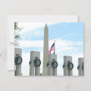 Carte Monument à Washington et mémorial 2ÈME GUERRE MOND