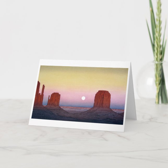 Carte Monument Valley, Yoshida, Woodcut (Devant)