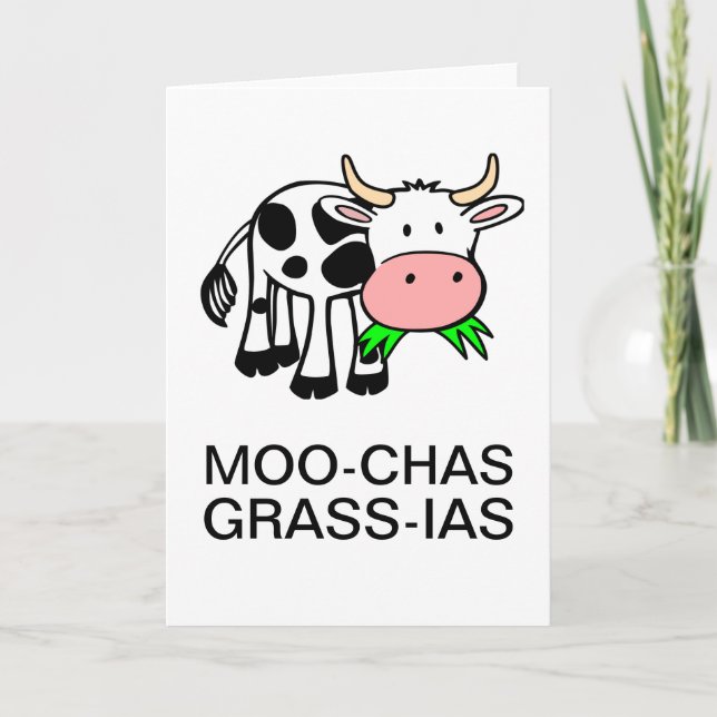 Carte Moo-chas Grass-ias (Muchas Gracias) (Devant)
