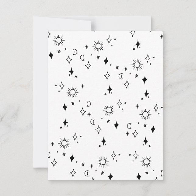 Carte Moon And Stars Note (Devant)