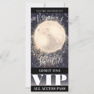 Carte Moon Magic Celestial Sky fête d'anniversaire VIP T