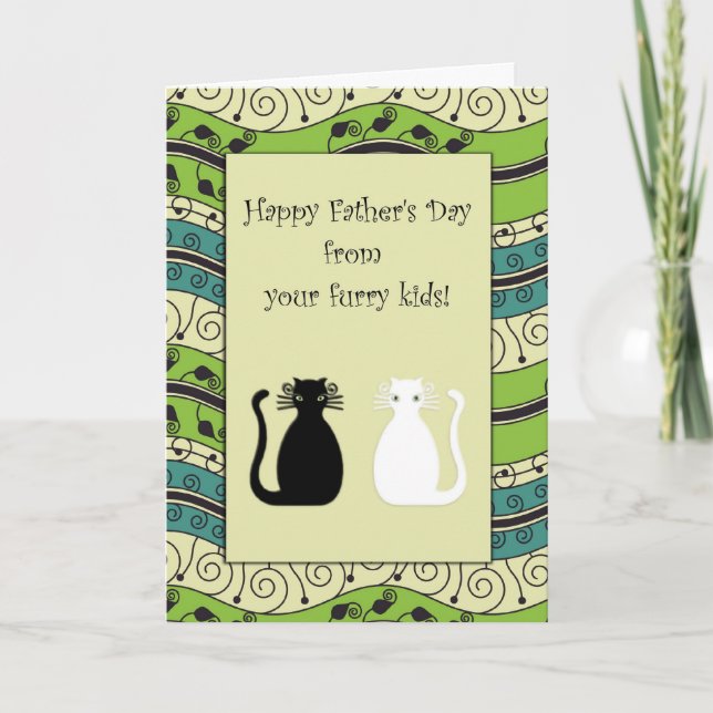 Carte .::MoonDreams : Joyeux chats de Fêtes des pères (Devant)