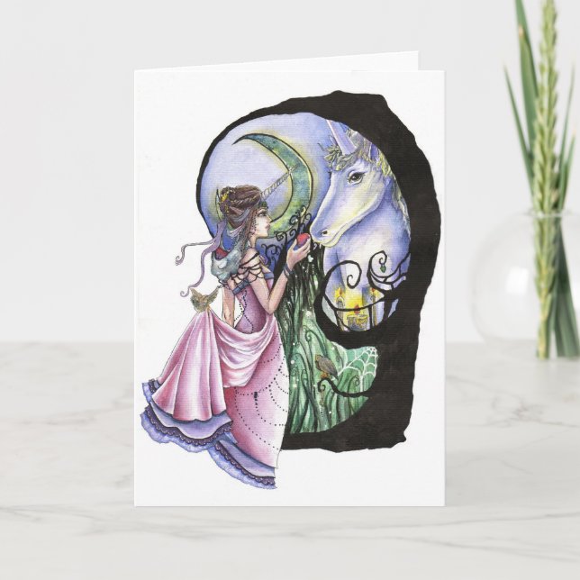 Carte Moonlit Meeting Greeting Card (Devant)