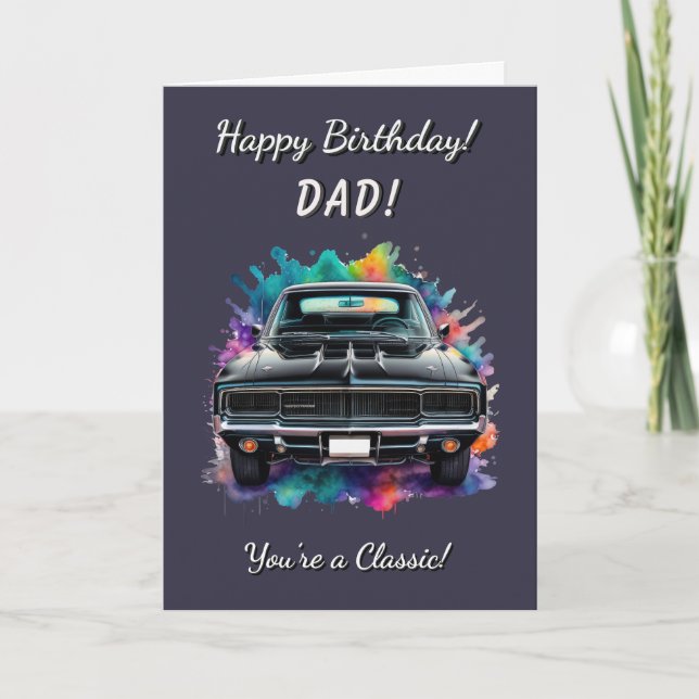 Carte Mopar Charger classique Muscle Voiture Anniversair (Devant)