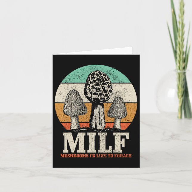 Carte Morel Chasse aux champignons M.i.l.f. Champignons  (Devant)