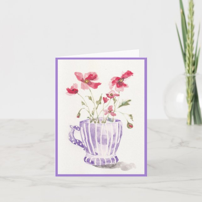 Carte Morning Poppies Greeting Card (Devant)