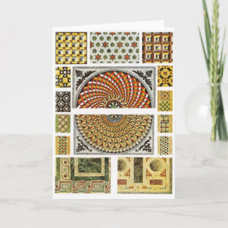 Carte Mosaïque de sol en marbre byzantin