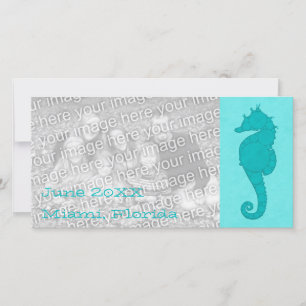 Carte Mosaïque hippocampe aquatique 2