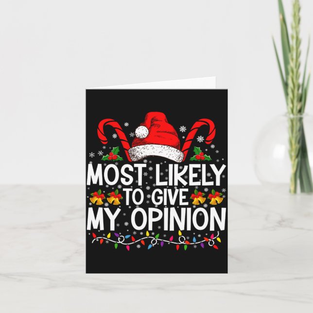 Carte Most Likely To Give My Onion Funny Christmas  (Devant)