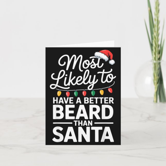 Carte Most Likely To Have A Better Beard Than Santa Funn (Devant)