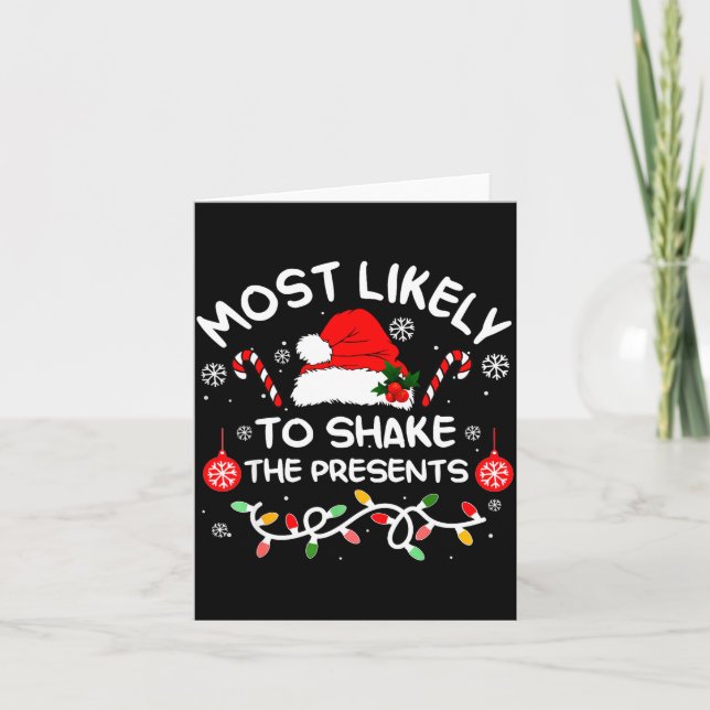 Carte Most Likely To Shake The Xmas Family Matching 2025 (Devant)