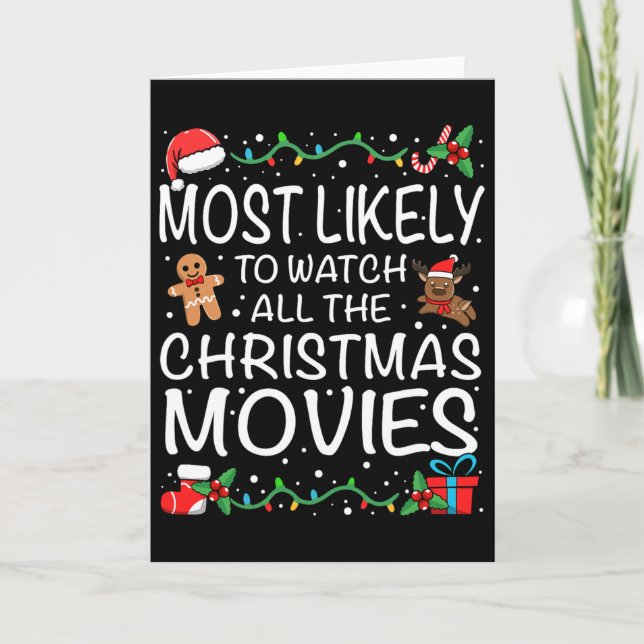 Carte Most Likely To Watch The Christmas Movies Family C (Devant)