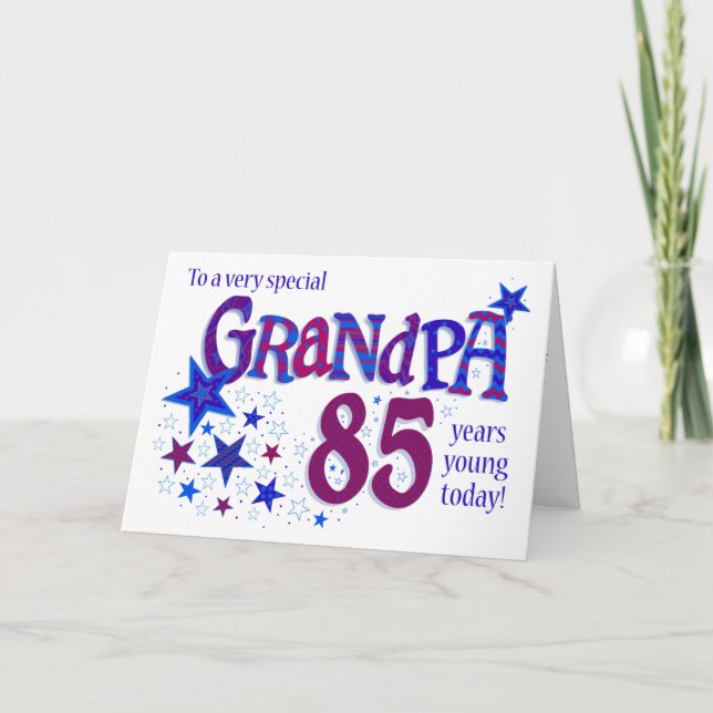 Carte Mot d'Art avec Stars pour le 85e anniversair (Devant)