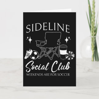 Carte Mot de club social de côté des femmes Footballeuse
