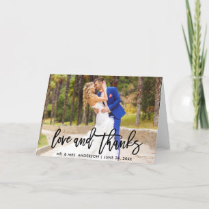 Carte Mot de passe moderne Love et Merci Mariage Pold