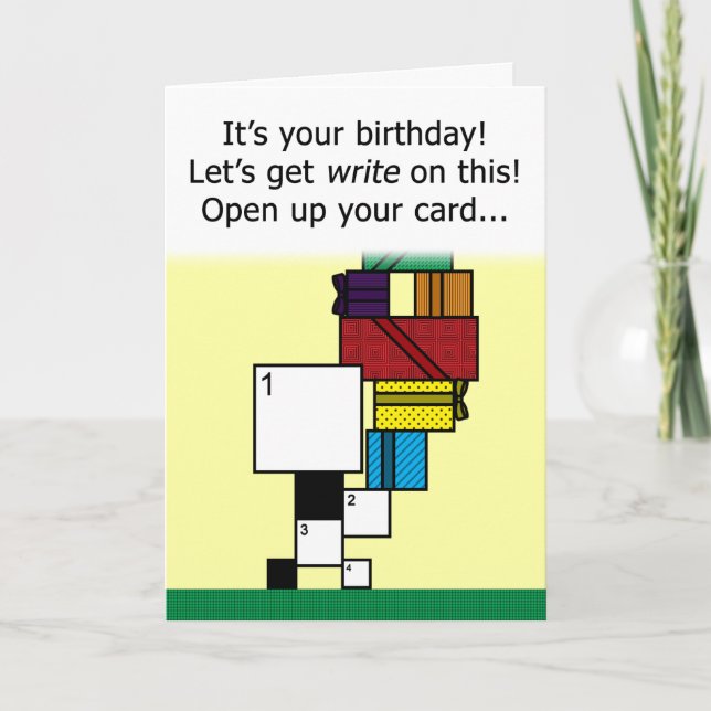 Carte Mot de passe Mot de passe Joyeux Anniversaire Cart (Devant)