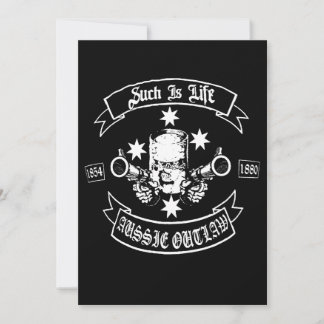 Carte Motard Ned Kelly Telle est la vie Australien Outla