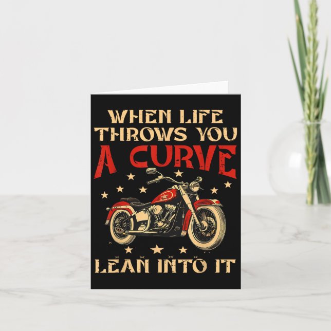 Carte Motard Quand La Vie Vous Lance Une Courbe Moto Hom (Devant)