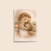Mother’s Day Card – Hedgehog Cozy Embrace