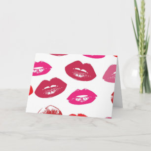 Carte Motif à bouche rouge Personnalisé