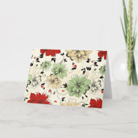 Motif à fleurs orientales rétro