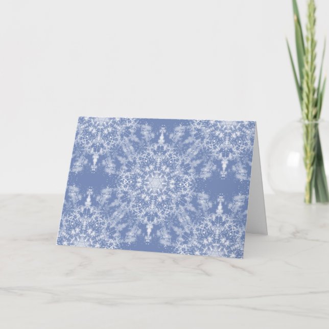 Carte Motif abstrait de flocon de neige fractal en dente (Devant)