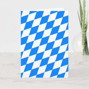 Carte Motif Argyle Bleu et Blanc