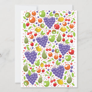 Carte Motif aux fruits mignons