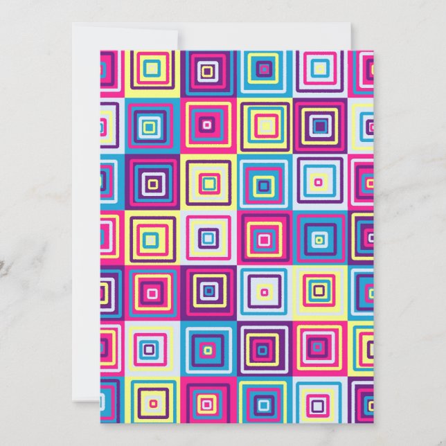 Carte Motif carré (Devant)