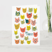 Motif chaton coloré joli ANNIVERSAIRE PERSONNALISÉ