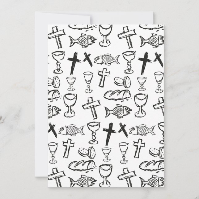 Carte Motif chrétien (Devant)