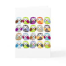 Motif coloré de hibou