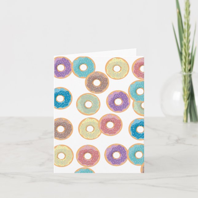 Carte Motif coloré Pastel Donuts & Sprinkings (Devant)