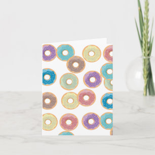 Carte Motif coloré Pastel Donuts & Sprinkings