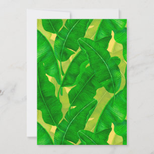 Carte Motif d'aquarelle feuille Banana