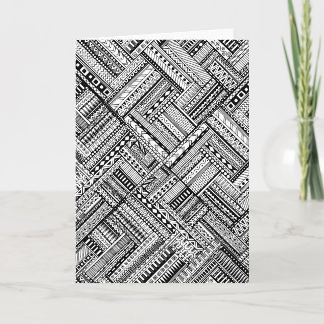 Carte Motif d'art tribal inspiré (Devant)