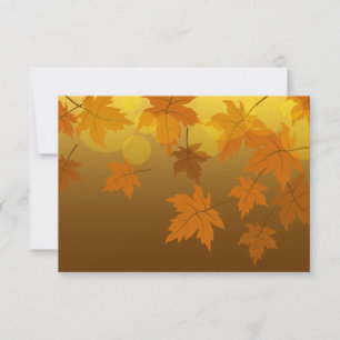 Carte Motif d'automne avec feuilles d'érable en chute et