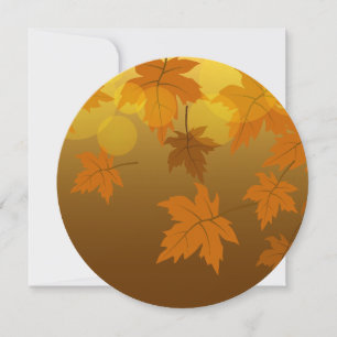 Carte Motif d'automne avec feuilles d'érable en chute et