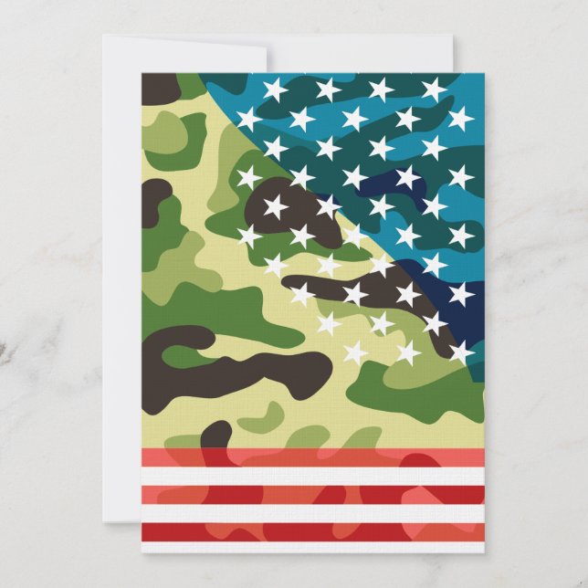 Carte Motif de camouflage patriotique (Devant)