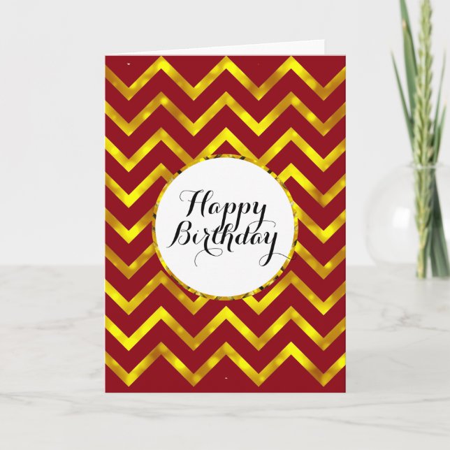 Carte Motif de chevron | Non personnalisé (Devant)