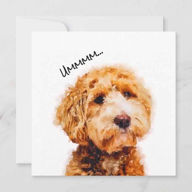 Carte Motif de chien de caniche imprimé (Devant)