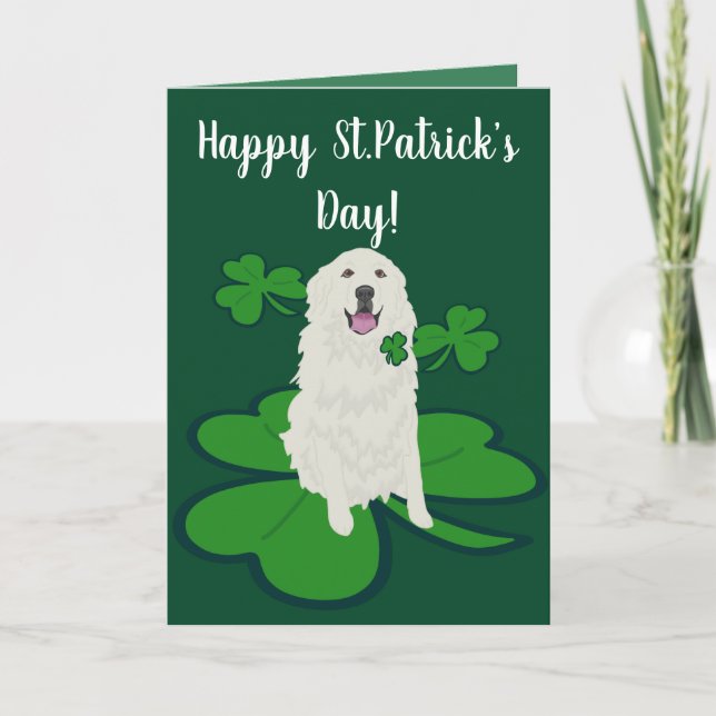 Carte Motif de chiens de la fête Saint-Patrick (Devant)