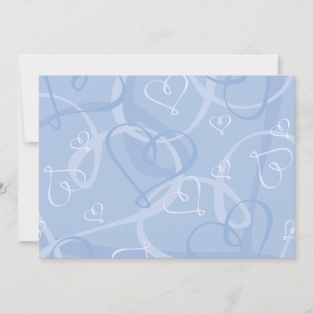 Carte Motif de coeur bleu (Devant)