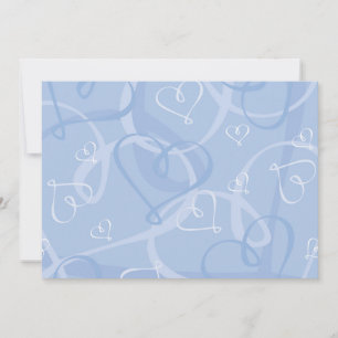 Carte Motif de coeur bleu