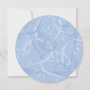 Carte Motif de coeur bleu