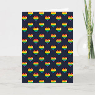 Carte Motif de coeur Rainbow 8 Bit
