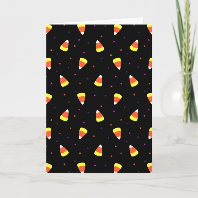 Carte Motif de Corne de bonbons d'Halloween (Devant)