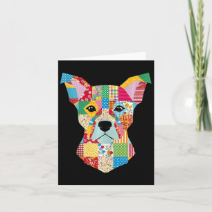 Carte Motif de Courtepointe Chien Pour Amoureux de Quilt