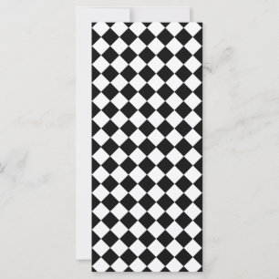 Carte Motif de diamants noir et blanc par Shirley Taylor